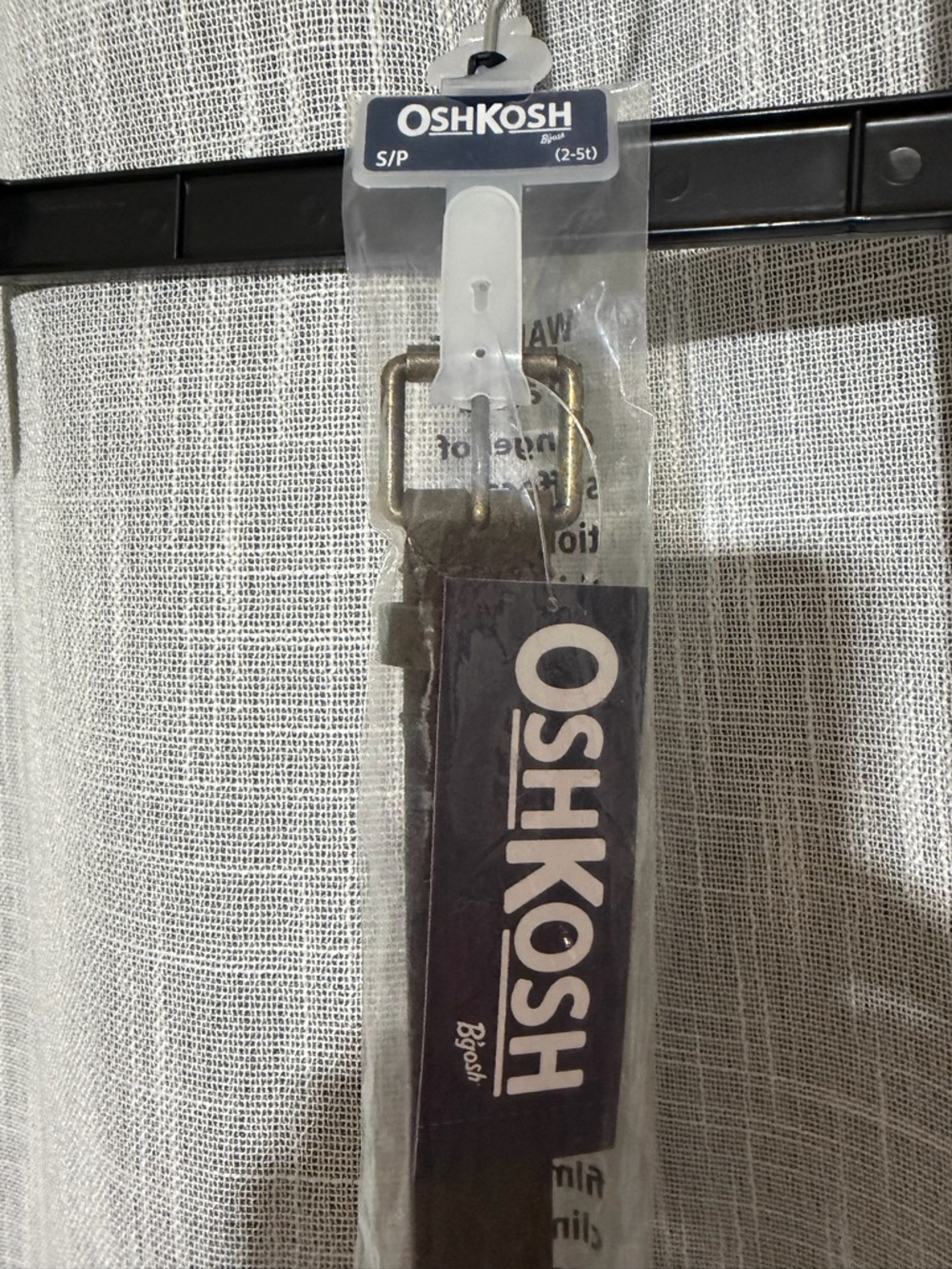 Oshkosh Classic Brown Belt Size Sm 2t - 5t New